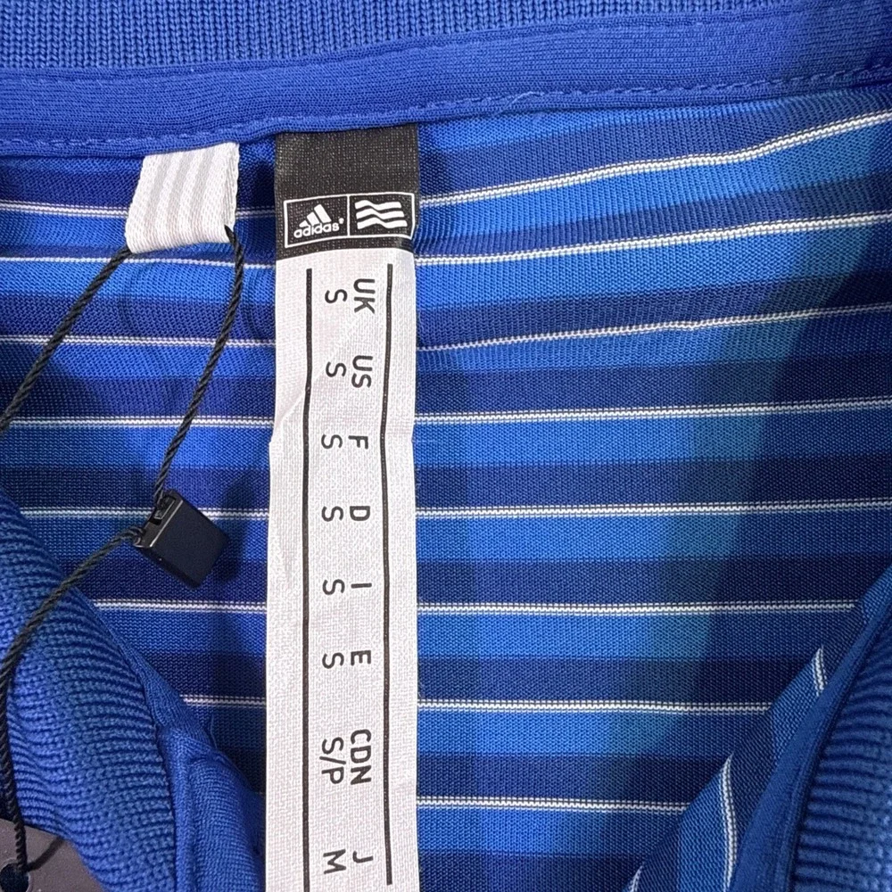 Nike GOLF SHIRT Dri-FIT Men's SMALL PERFORMANCE Stripped  NAVY